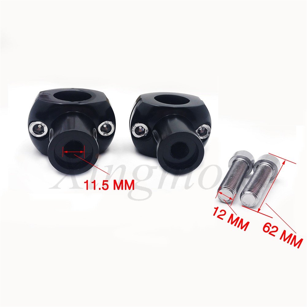 Black Groove 25 mm 1 Zoll Lenkererhöhung, abnehmbare Lenkerhalterung, Cruisern und Choppern