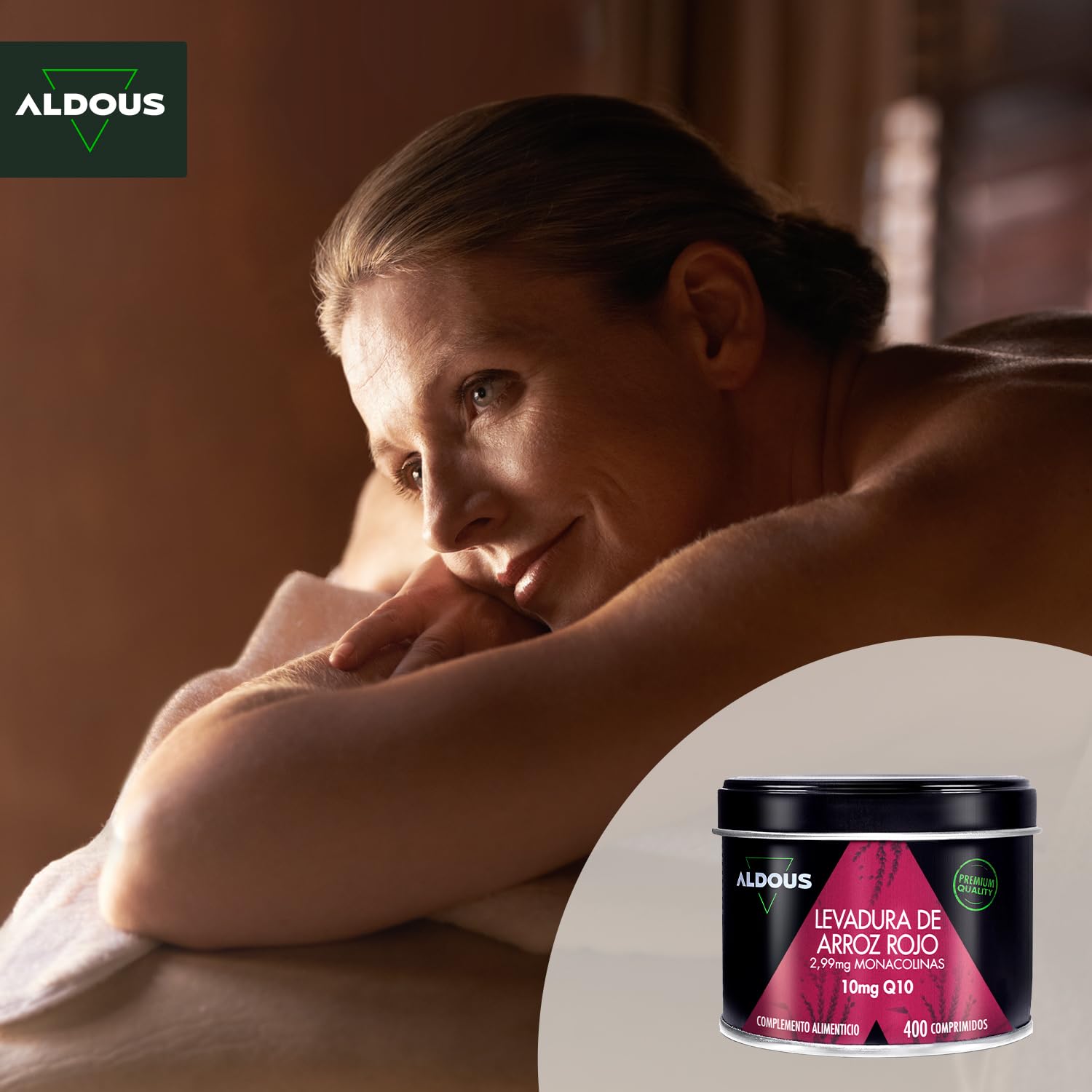 Levure de Riz Rouge avec Coenzyme Q10-400 comprimés (+1 an) -Pour le coeur | 2,99mg Monacoline pure - Favorise la circulation sanguine - Levure de Riz Rouge Cholesterol - Vegan - Complement alimentaire