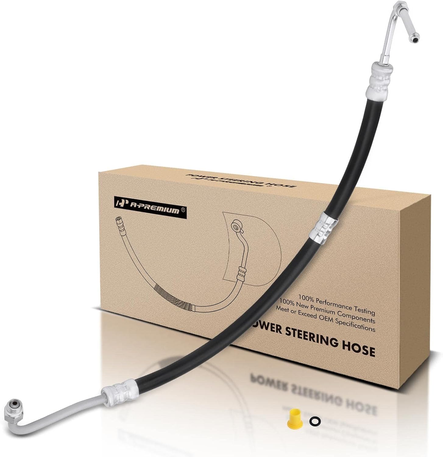 A-Premium Power Steering Hose Pressure Hose Line Assembly Compatible with Ford F-250 Super Duty F-350 Super Duty 1999 Hydraulic Brake Booster To Gear