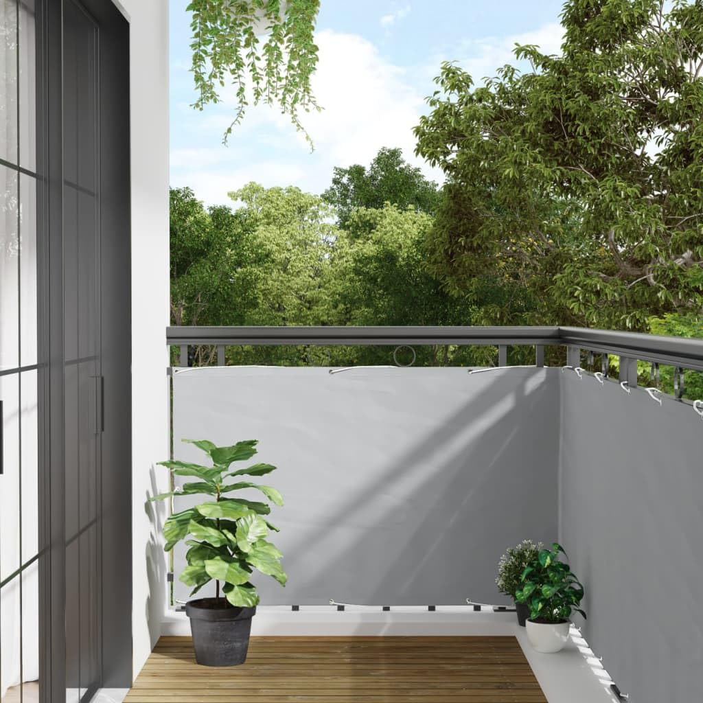 Szary parawan ogrodowy 500 x 90 cm PVC, balkon parawan, zewnętrzny parawan, zewnętrzny parawan balkonowy, zewnętrzny parawan ogrodowy