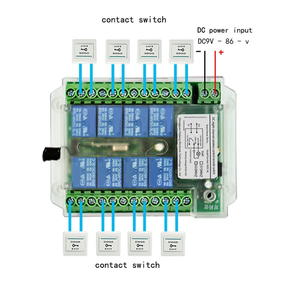 8 K Wireless RF Fernbedienung Schalter 12V/24V/36V 433MHz Remote Cont Wireless Remote Motor Control Switch DC9V-72V