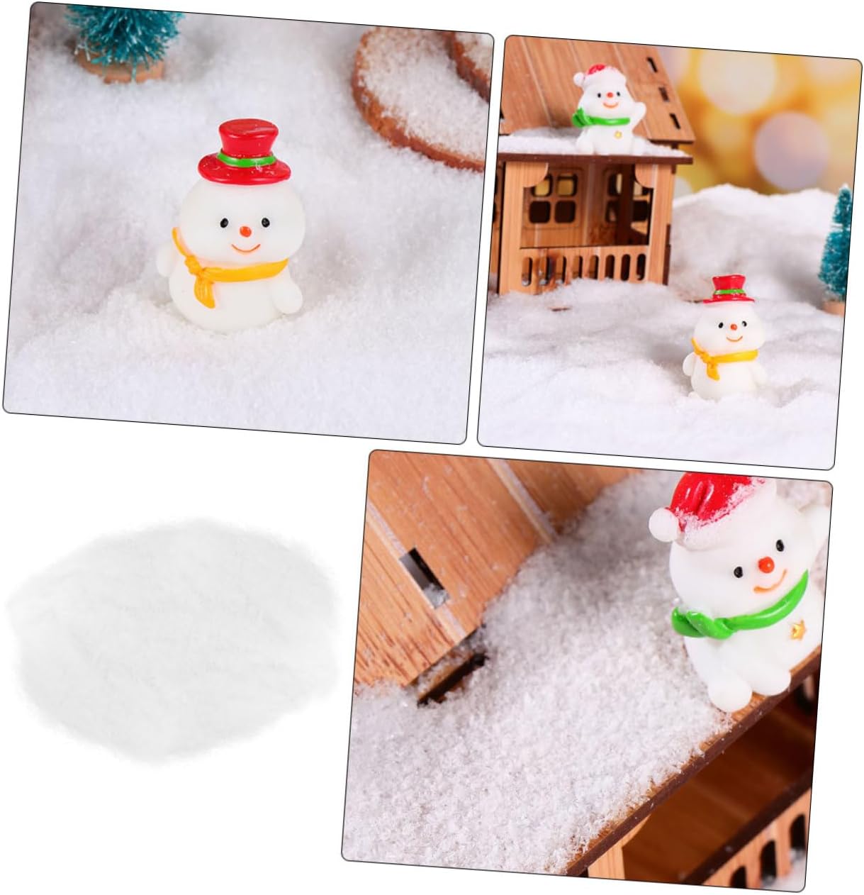 1bag Artificial Snow for Christmas Decoration Safe Realistic Fake Snow Powder for Holiday Scenes Photography Props and Displays Powder