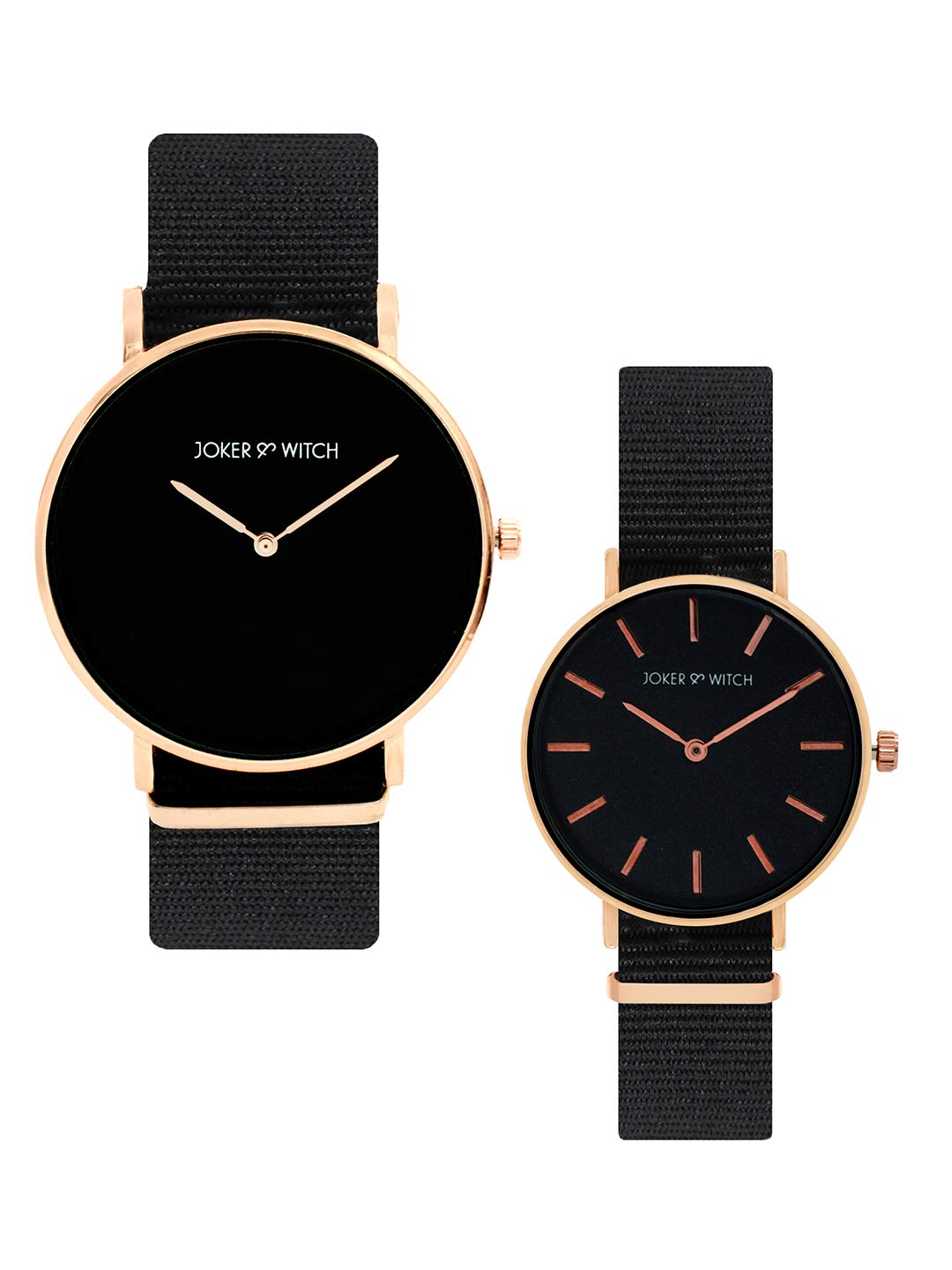 Joker & Witch Nylon Jack Fuller & Joy Couple Analogue Watches, Black Dial, Black Band (B08T6LDPVJ) Amazon Price History, Amazon Price Tracker