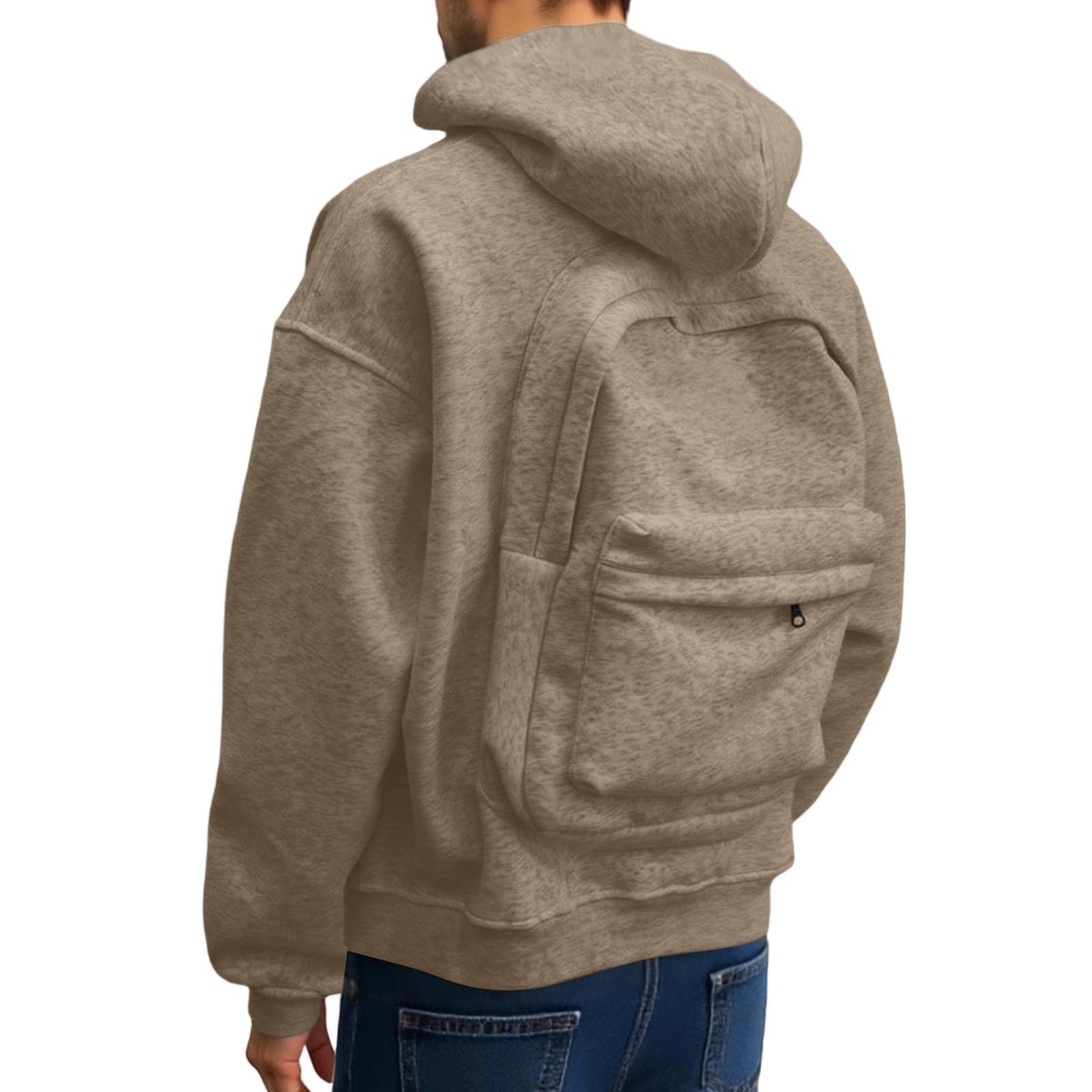 Générique Sweat à Capuche Femme Chaud Molleton Oversize Poche Kangourou Manches Longues Coton mélangé Pull Doux Automne Hiver Confortable décontracté Tendance Basique A128