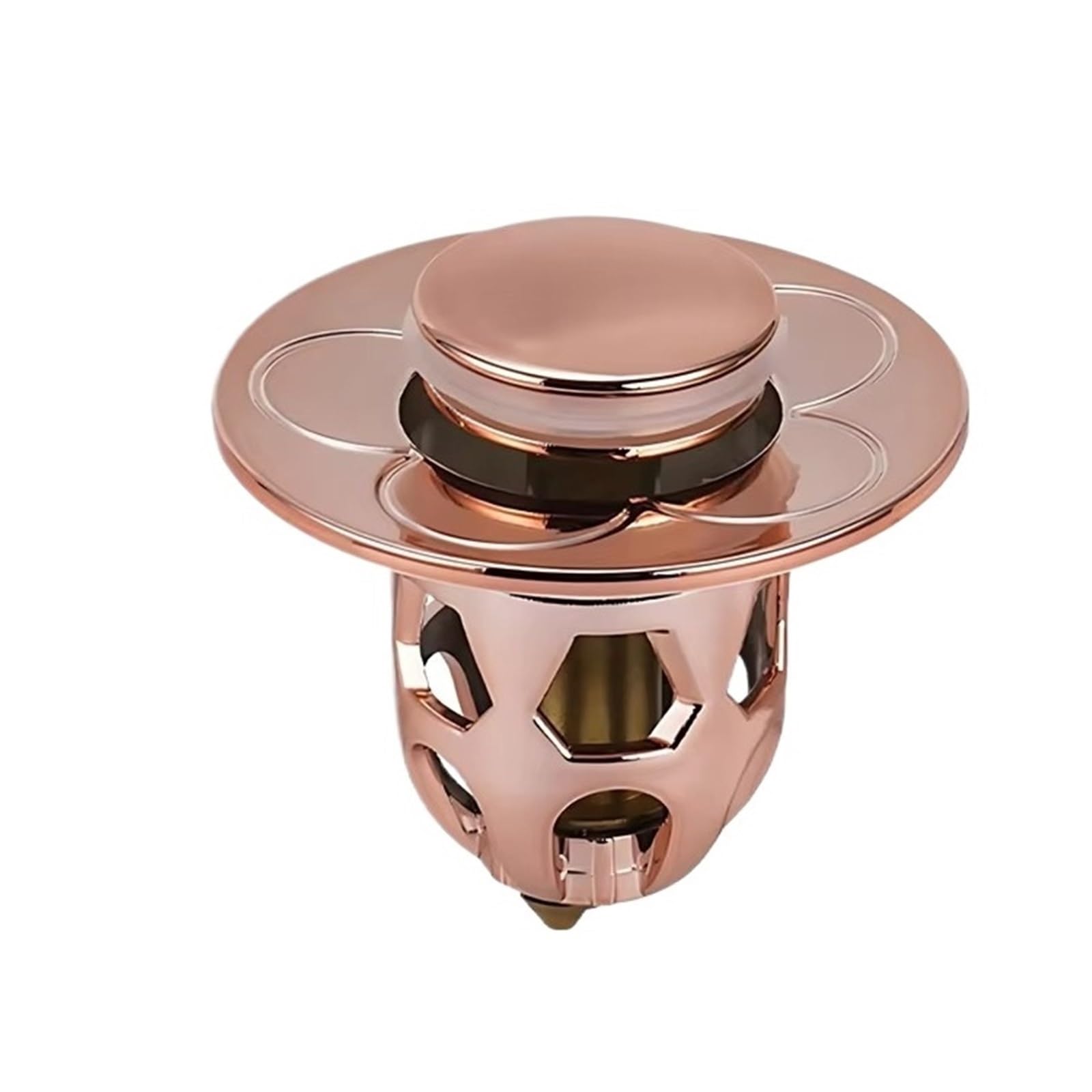 Sink Plug Bathroom Pop Up Stopper Universal Drain Washbasin Filter Bathtub Basin Cover Strainer For Bathtub(Rose gold)