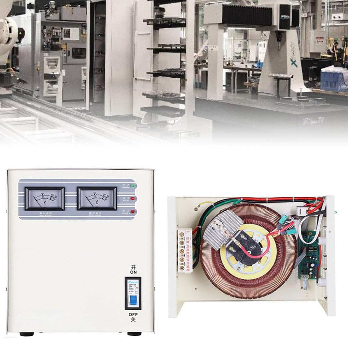 Stabilizzatore di tensione Stabilizzatore di tensione Alimentatore regolato automatico monofase ad alta potenza per uso domestico 220 V con protezione da sovratensione Condizionatore,2000W
