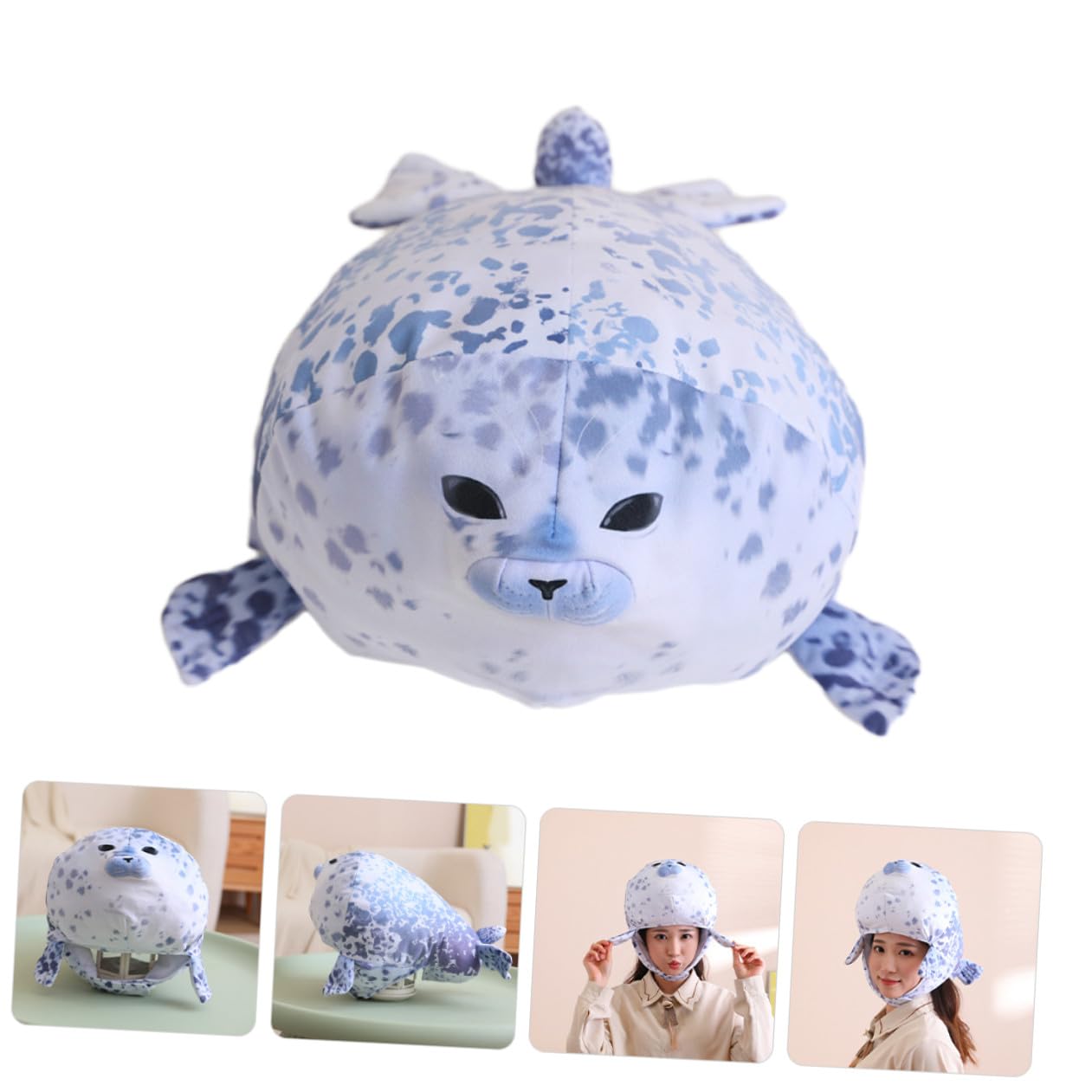 NOLITOY Cappello Costume Foca Morbido Unisex Unica per Adulti e Adolescenti Accessorio Versatile per Foto Performance e Cosplay Prop Fotografia Divertente