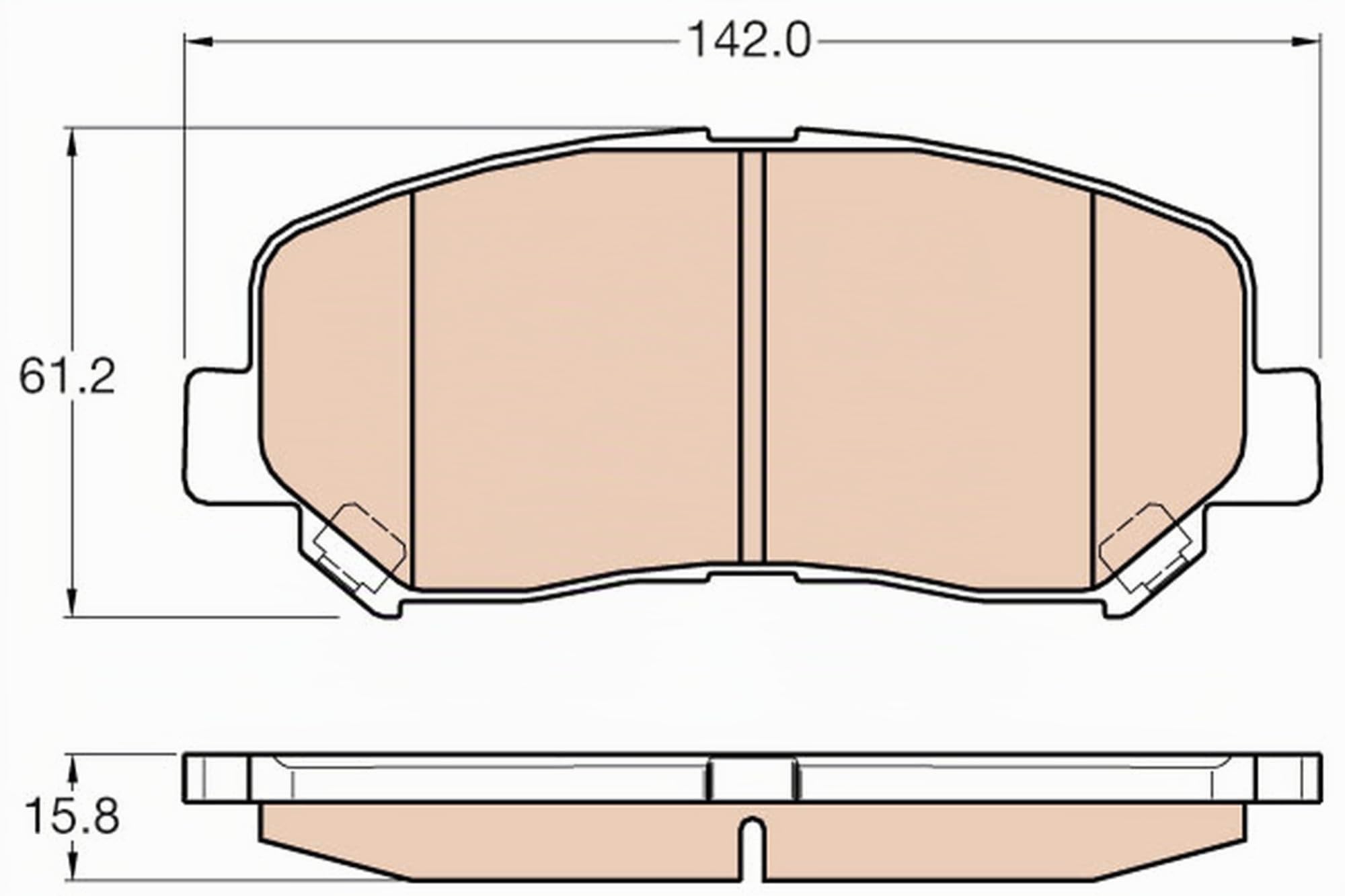TRW GDB3562 Plaquettes de Frein Kit de 4 pour Mazda CX-5 (KE, GH) 2011-2017 Essieu Avant et Autres Véhicules