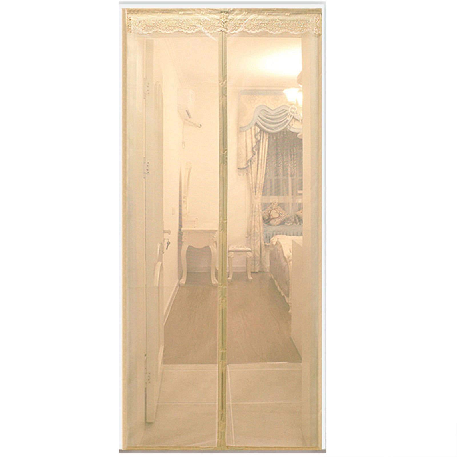 CLGTY Magnetic Screen Door, Mosquito Screen Door Self Sealing, Collapsible Windproof Door Screen Mesh Curtain for Kids Pets Cat Dog-F-90×220CM(35×87in)