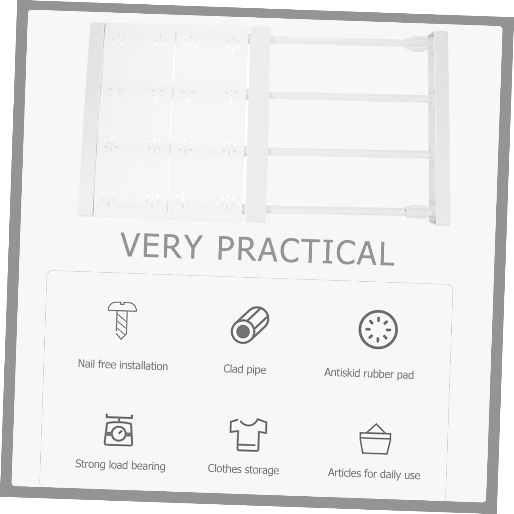 OHPHCALL Expandable Tension Rack for Closet Organization Adjustable Wardrobe Shelf Divider for Clothes Towels and Storage Bedroom Kitchen