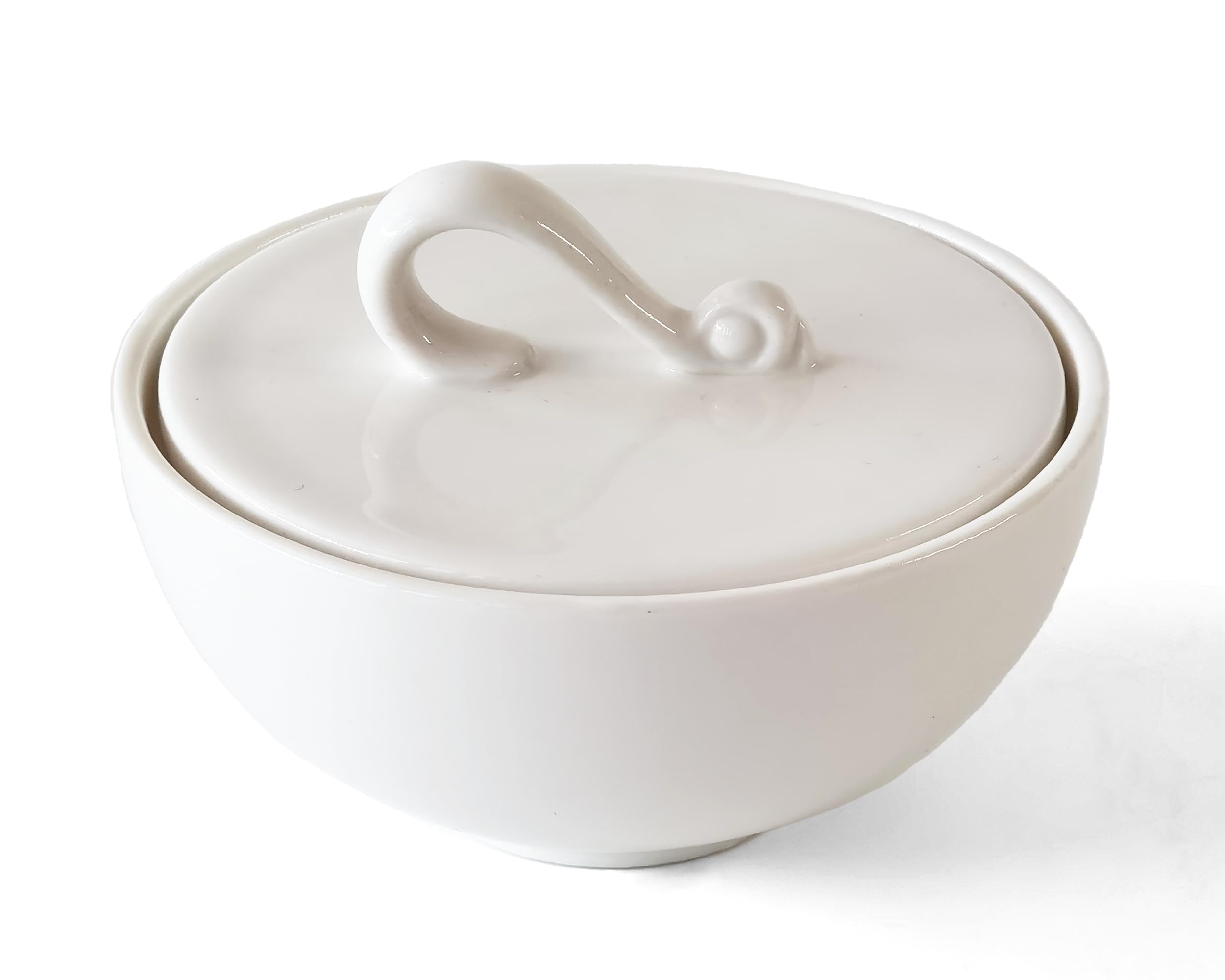 Zuccheriera In Ceramica Bianco Avorio Con Cucchiaino - Capacità 150 Ml, Stile Elegante - Foto 8