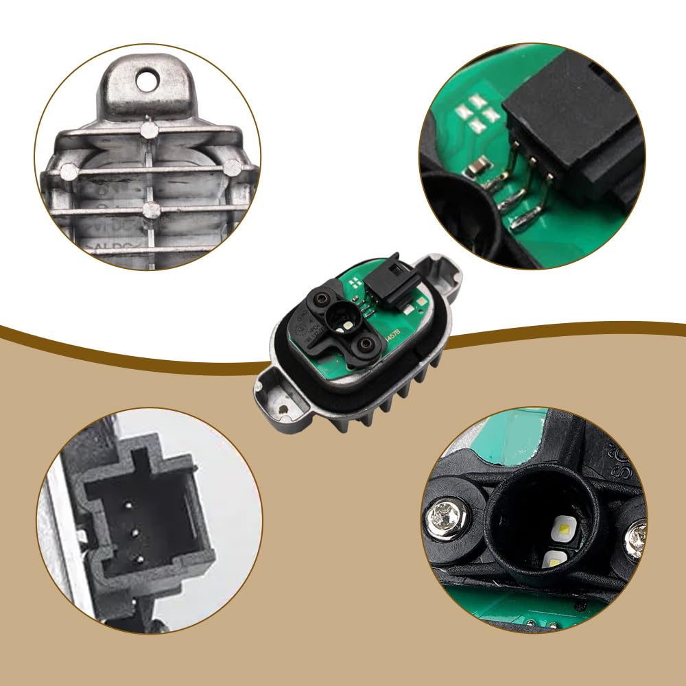 Riloer Modulo LED per luci diurne Modulo LED DRL in metallo compatibile con BMW Serie 1 F20 F21 2014-2019 F20 LCI 118D 2016 63117428425 3 pin