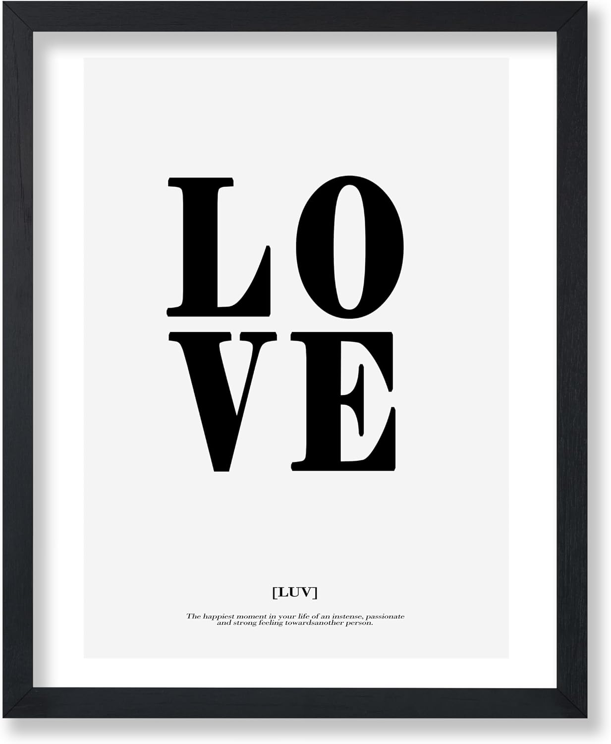 Poster Master Definition of Love Print - Typography Poster - Valentine's Day Art - Minimal Gift for Men, Women & Lovers - Decor for Bedroom, Living Room or Dorm - 8x10 UNFRAMED Wall Art