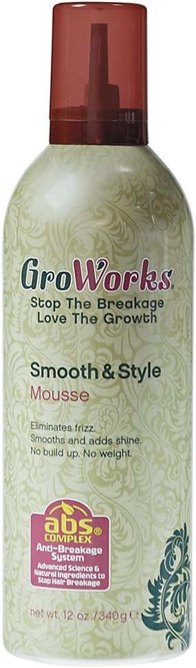 GroWorksSmooth & Style Mousse, 12 oz