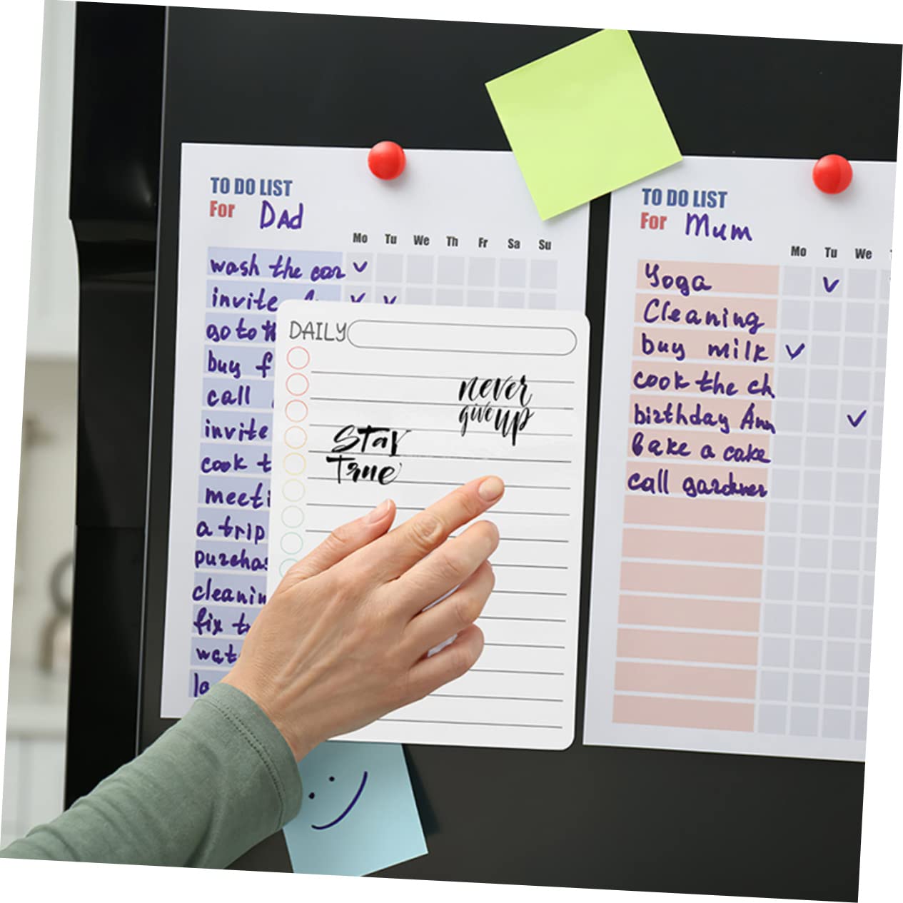 18stücke Teiliges Magnetisches Wochenplaner Abwischbare Kühlschrank-whiteboards Für Tägliche Wöchentliche Und Monatliche Planung Für Zuhause Und Büro