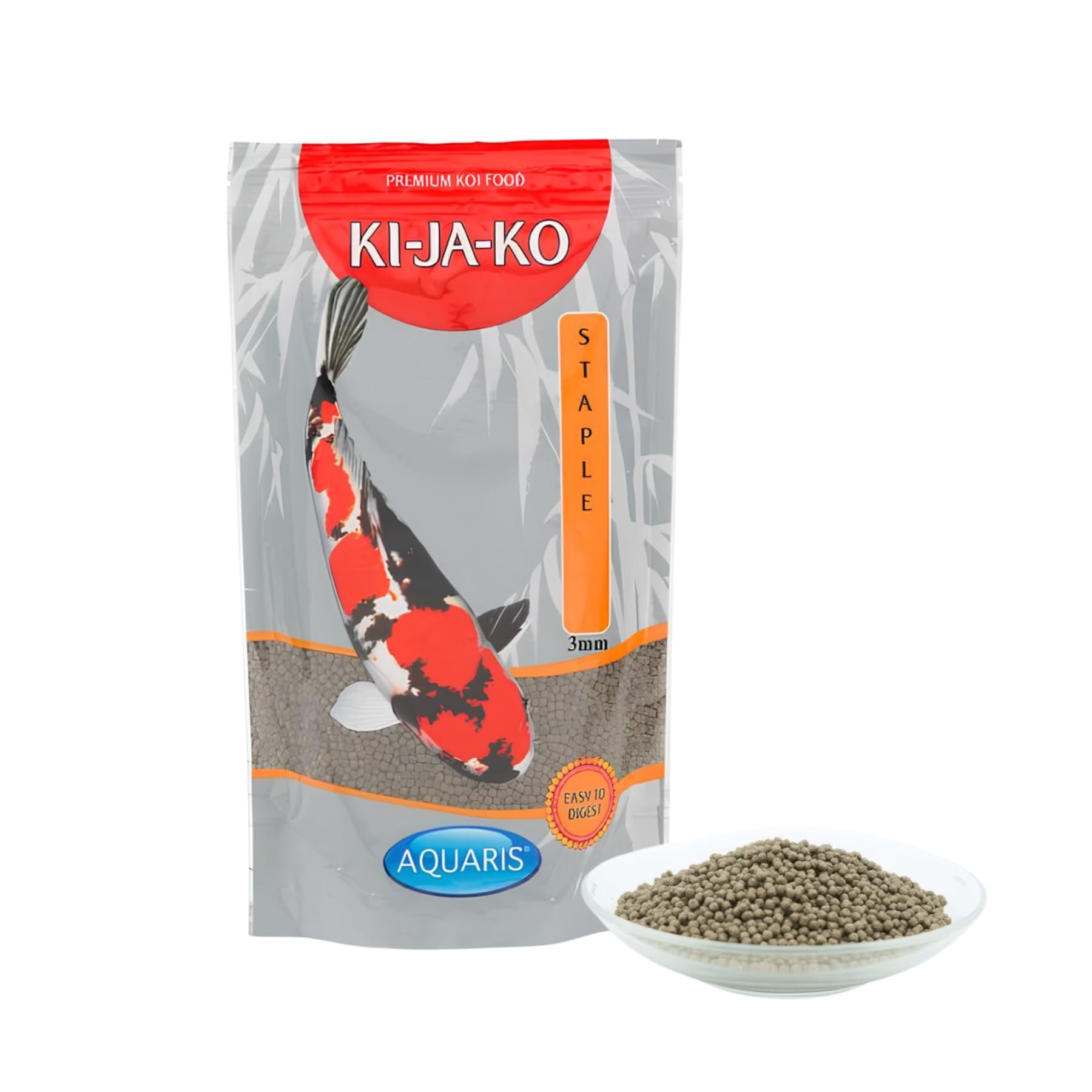Staple alimento galleggiante per carpe koi da 3 kg / 3 mm - con sapore di grano, per l'alimentazione dei koi durante tutto l'anno a una temperatura di 10 °C