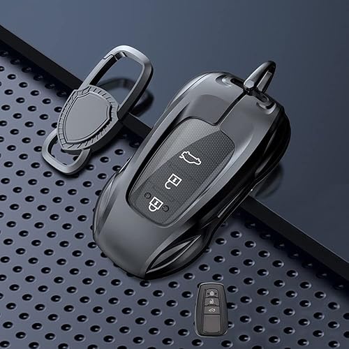 Miniatura 3 de Funda de metal de aleación de zinc para llavero de automóvil, compatible con Toyota Camry RAV4, Highlander, Avalon, C-HR, Prius, Corolla 2018-2022,