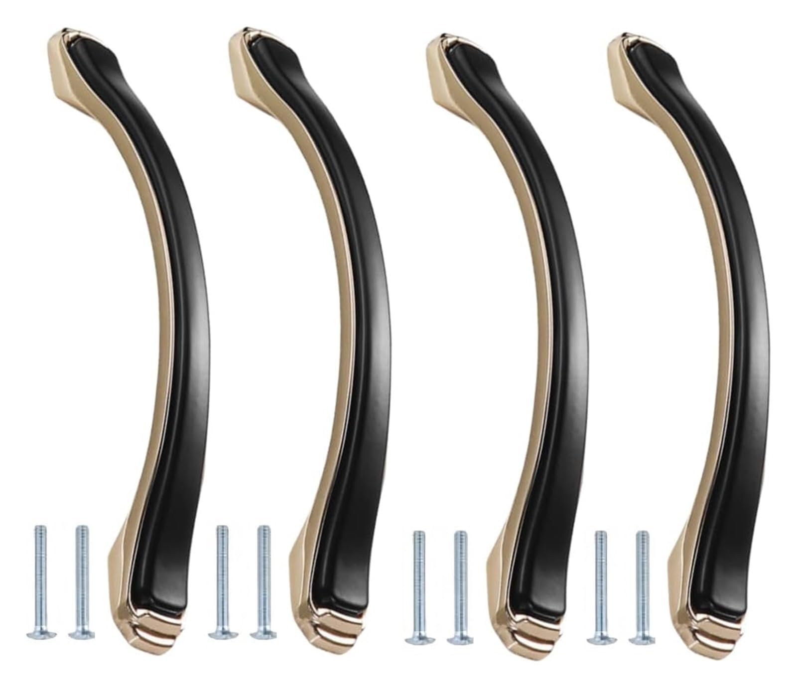 NLQCSXWEP Zinc Alloy Cabinet Bow Handle, Zinc Alloy Furniture Handles 4 pcs Multicolor 64-128mm(5923 Black 128mm)