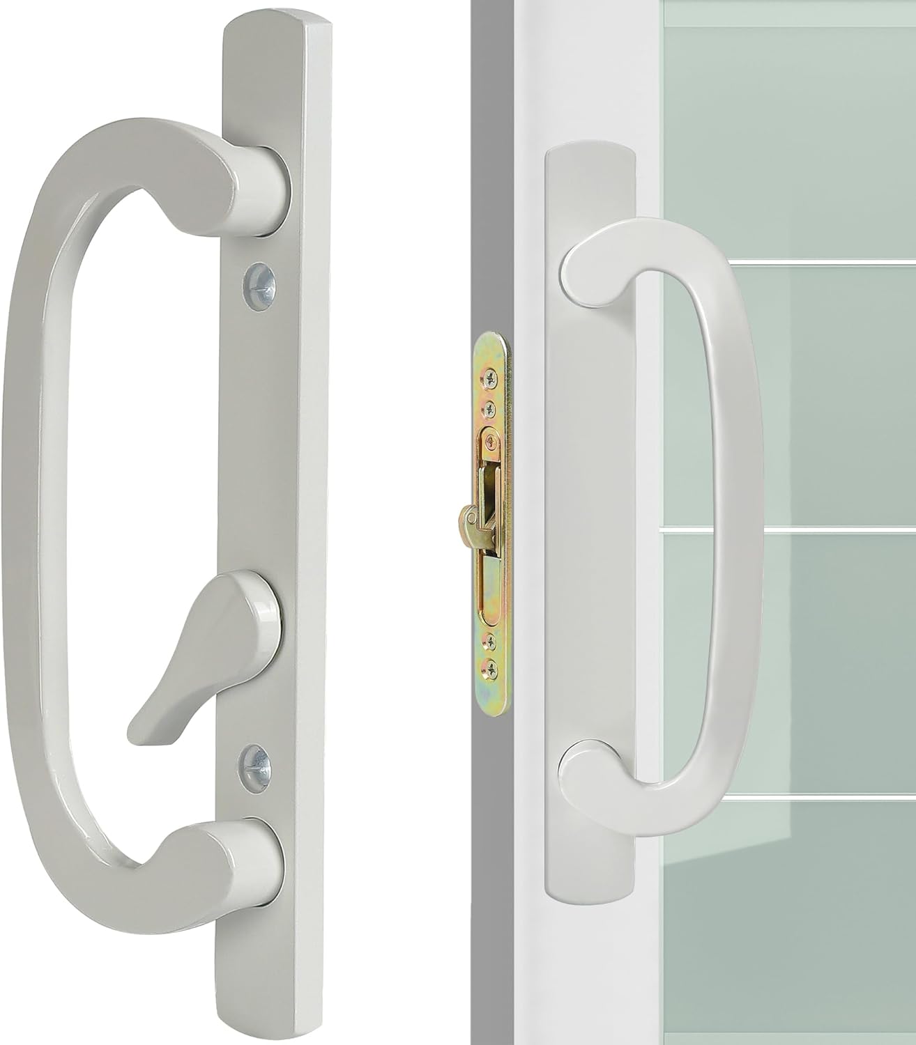 Offset Position NonKeyed Sliding Patio Door Handleset with
