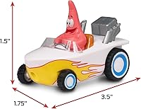 Vista 3 de NKOK Bob Esponja de Patrick Hot Rod Boat, tira hacia atrás y mira a Patrick Zoom, sin baterías, sin controles, sin complicaciones, divertido
