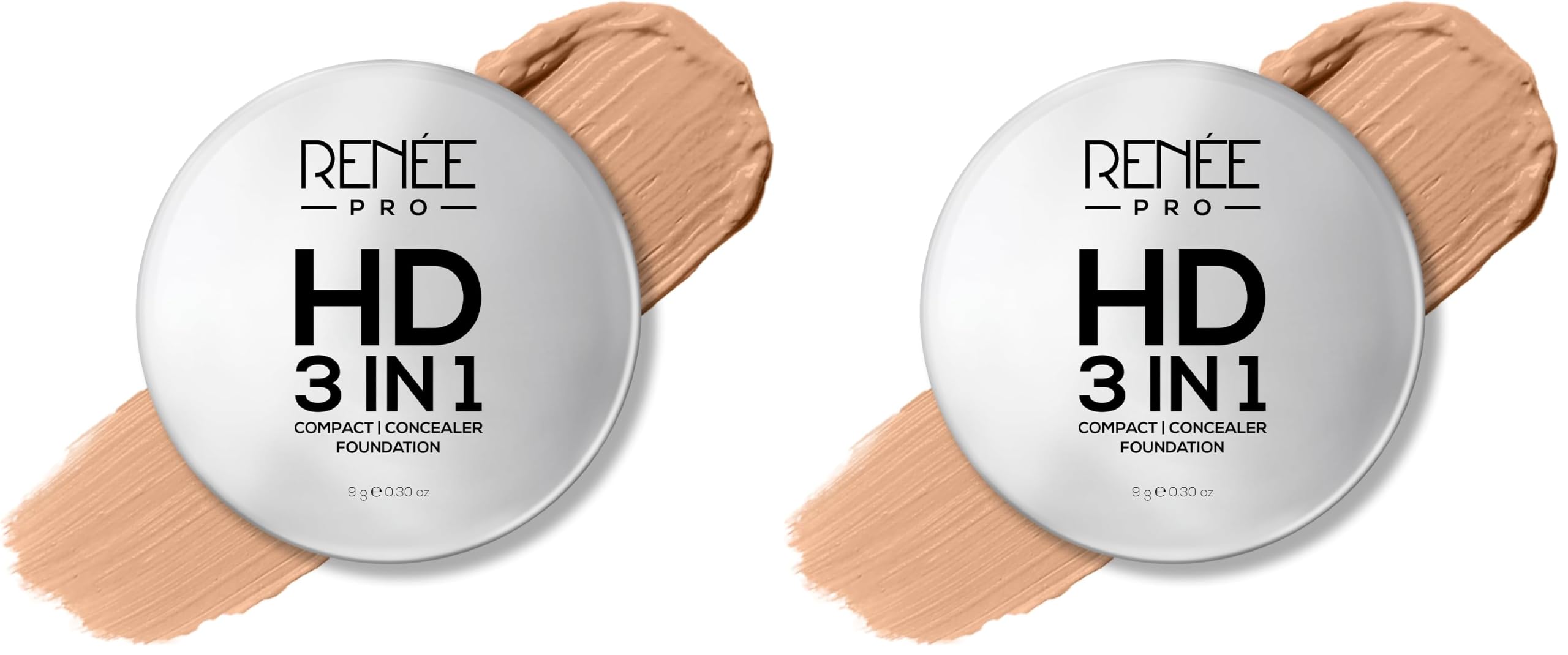 RENEE PRO HD 3 In 1 Compact,Concealer, Foundation - Terre, SPF 20, Matte Finish, High Coverage, Ultralight & Silky Smooth Finish, Enriched With Vitamin E, C & Aloe Vera - 9 Gm (Pack of 2)-picture-38