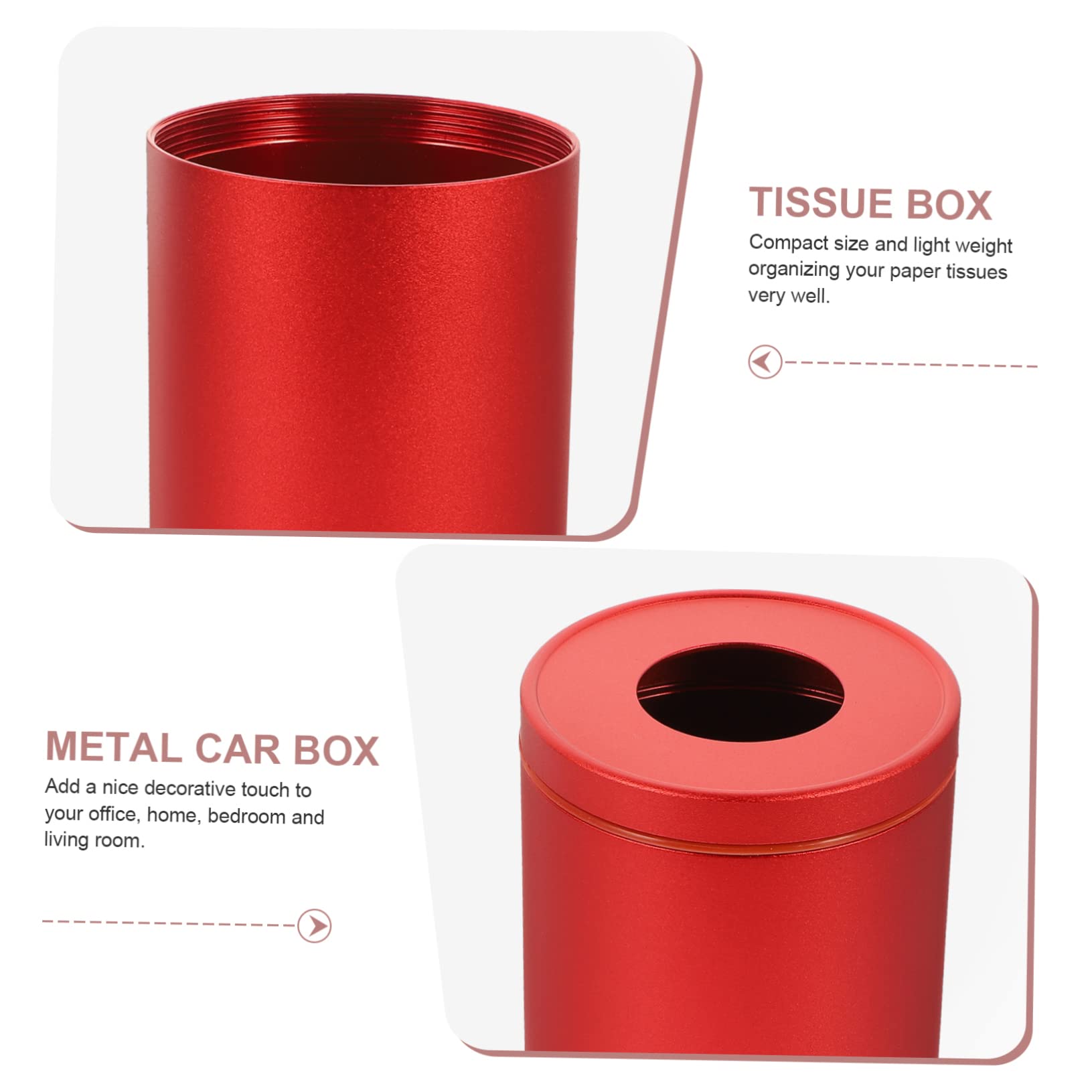 SOLUSTRE Cylindrical Tissue Box Compact Travel Tissue Holder for Car Home Elegant Design Fits Cup Holders Reusable Convenient Tissue Organizer