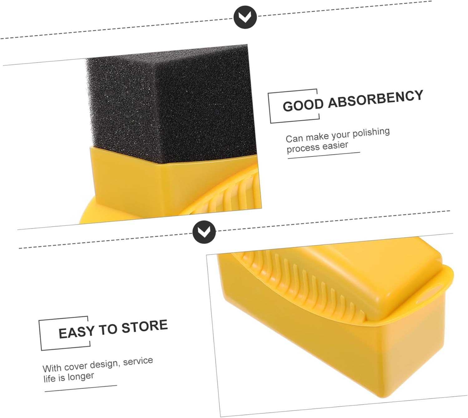 2pcs Car Tire Polishing Sponge Brush Durable Wax Pad for Easy Tire Cleaning and Waxing High-Strength Absorbent Tool for Auto Detailing for Interior and Exterior Use