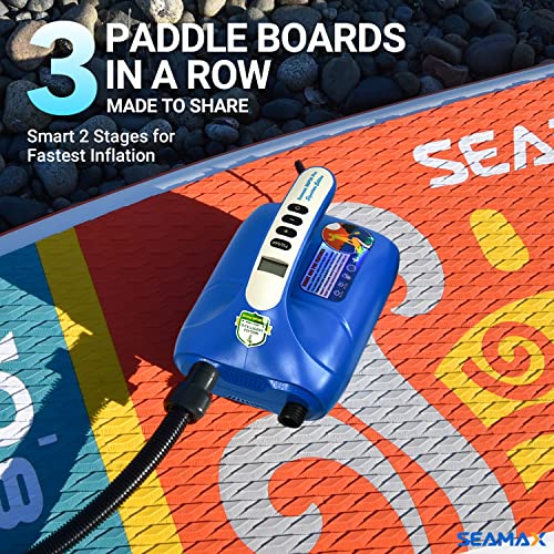 Seamax SUP20D 20PSI Electric Air Pump for Inflatable SUP & Boat, PRO Version with Built-in Temperature Sensor and Voltage Gauge Real Time Monitoring, Smart Features & Double Life Time by Seamax - Image 9
