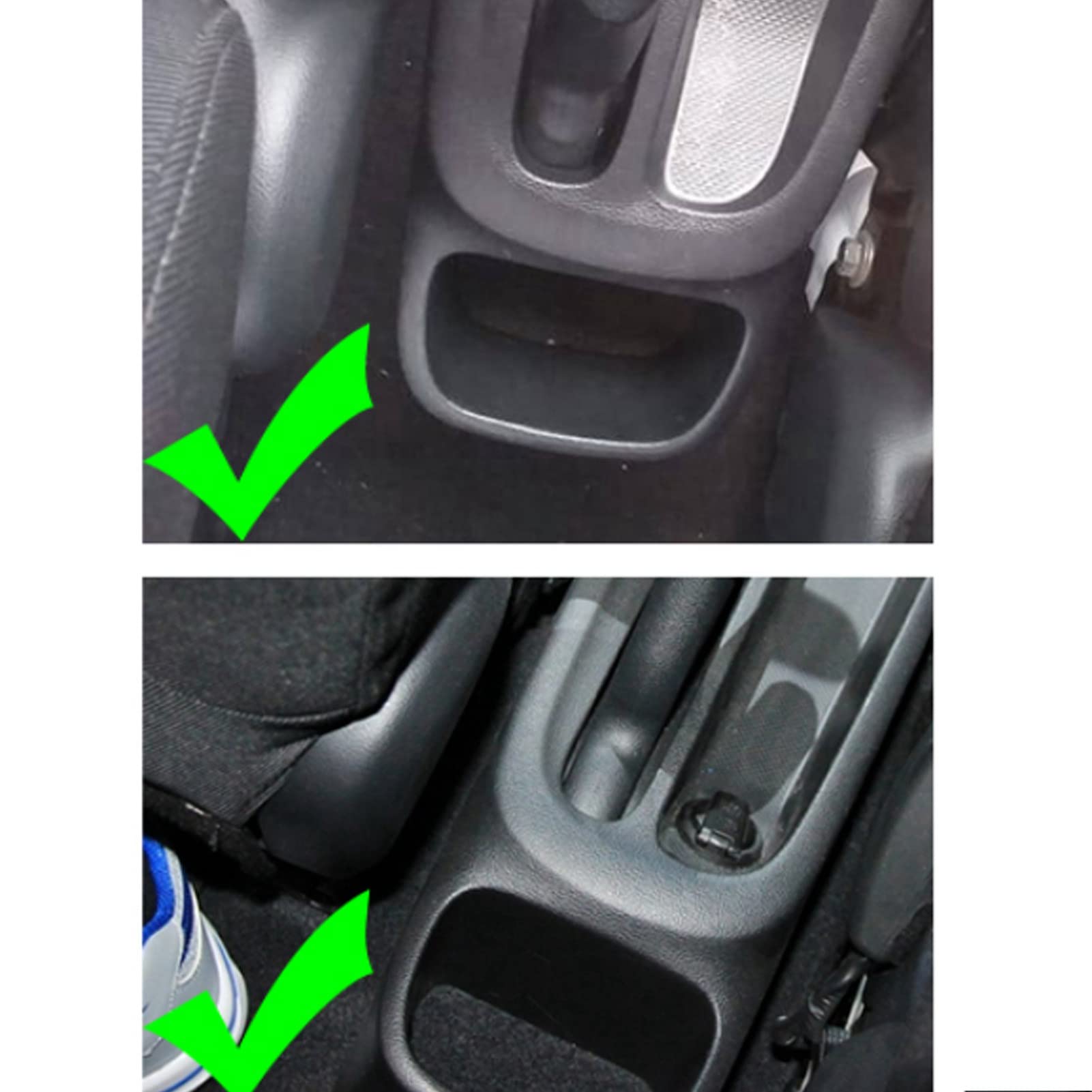 Alomejor Schowek w Podłokietniku ABS PU Skórzany Schowek w Konsoli środkowej z 7 Portami USB Łagodzi Zmęczenie Ramion Dodaje w Kabinie Łatwa Instalacja dla Kierowców I10