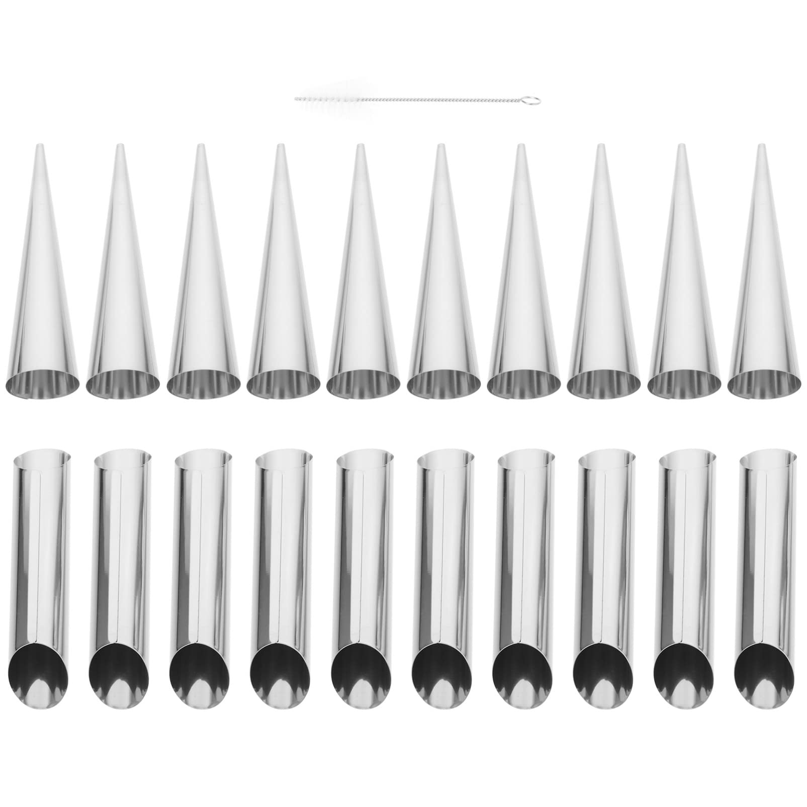 CIYODO Croissant Baking Molds Brush Kit Non-stick Tubular Shape Molds Simple Design for Easy Handling