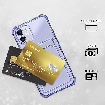 Ehr. iPhone 16 Uyumlu Kamera Korumalı Kartlıklı Köşeleri Airbag Tasarımlı Darbe Önleyici Şeffaf Silikon Kılıf (Şeffaf, iPhone 16)