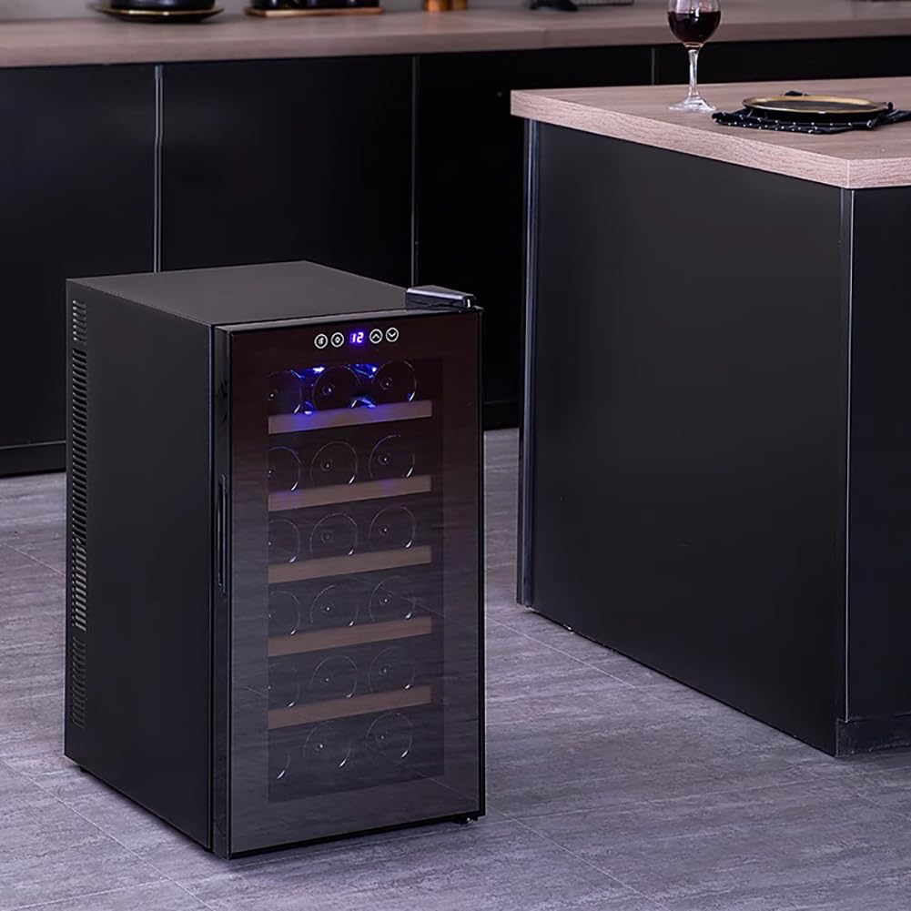 Tt-Yel Constant Temperature Wine Storage Cabinet, Multi-Function Wine Refrigerator, 30-Bottle Wine Cellar Refrigerator, Digital Temperature Screen, Beverage/Tea Refrigerator,D on Fridge.com - View 2