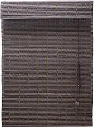 Persiana Bambu Romana Marrom 100 (L) X 220 (A) cm Cortina Madeira Roman Shade C/Bandô 1,00 x 2,20