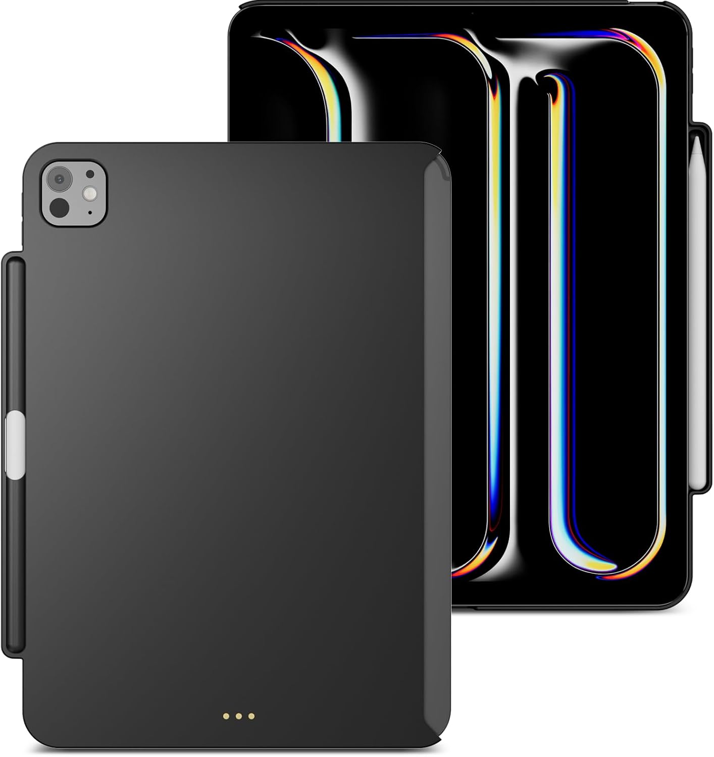MAGEASY CoverBuddy Lite for M4 iPad Pro 11" (2024) - iPad Pro Case Compatible with Magic Keyboard for iPad Pro (M4), with Apple Pencil Pro Pencil Holder - Black
