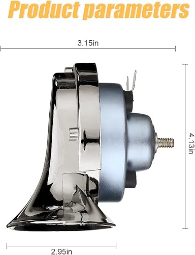 Miniatura 9 de Bocina de tren súper ruidosa de 300 DB 2 bocinas eléctricas de caracol de aire para automóvil 12 V kit de repuesto de bocinas de aire impermeables