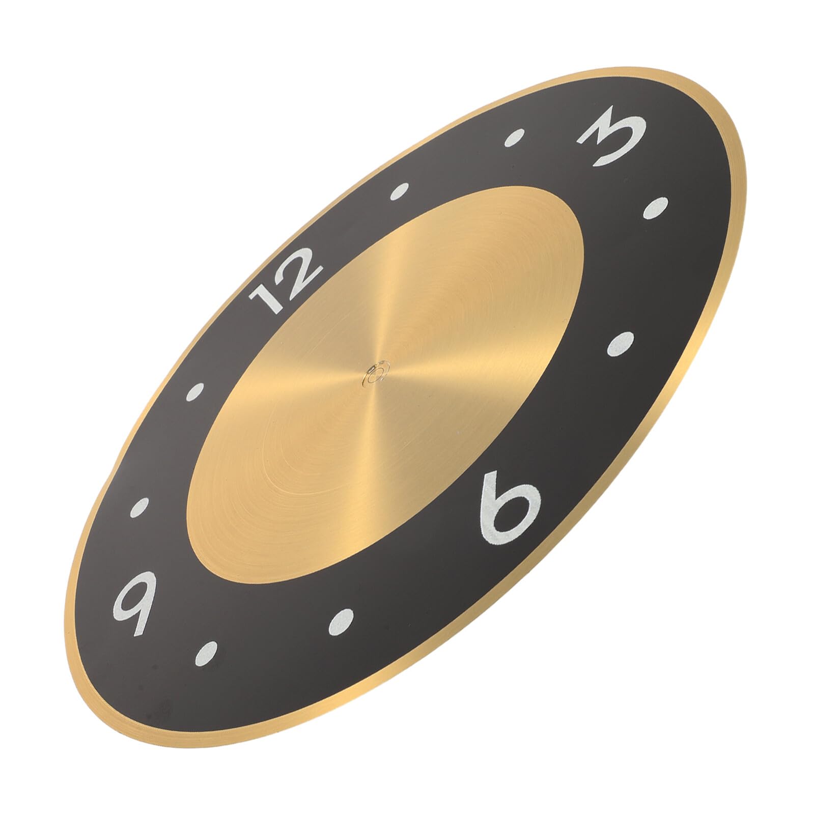 Cadran d'horloge mural en métal noir et or lumineux avec chiffres arabes pour quartz
