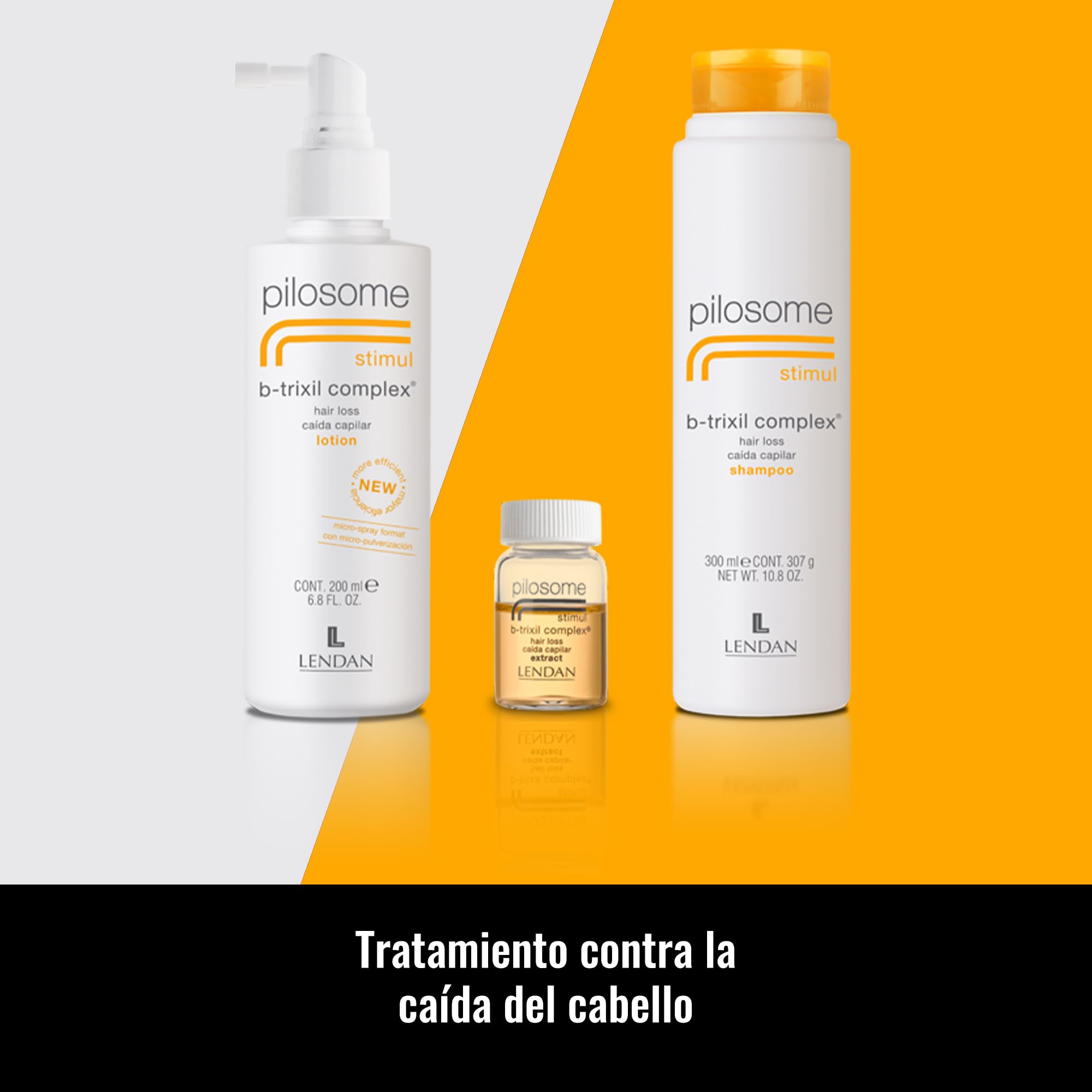 Champú Anticaída LENDAN Pilosome Stimul B-Trixil Complex 300 ml Estimula el Crecimiento del Cabello