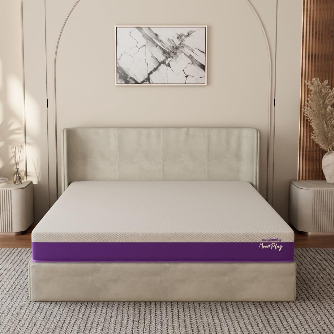 SleepyHug MoodPlay Fresh Natural Latex Mattress | 6-Inch | Lavendar Fragrance | TouchSense Tech | Hypoallergenic | 10-Year Warranty | Single Size Mattress (LxWxH - 72x36x6 Inch)-image-49