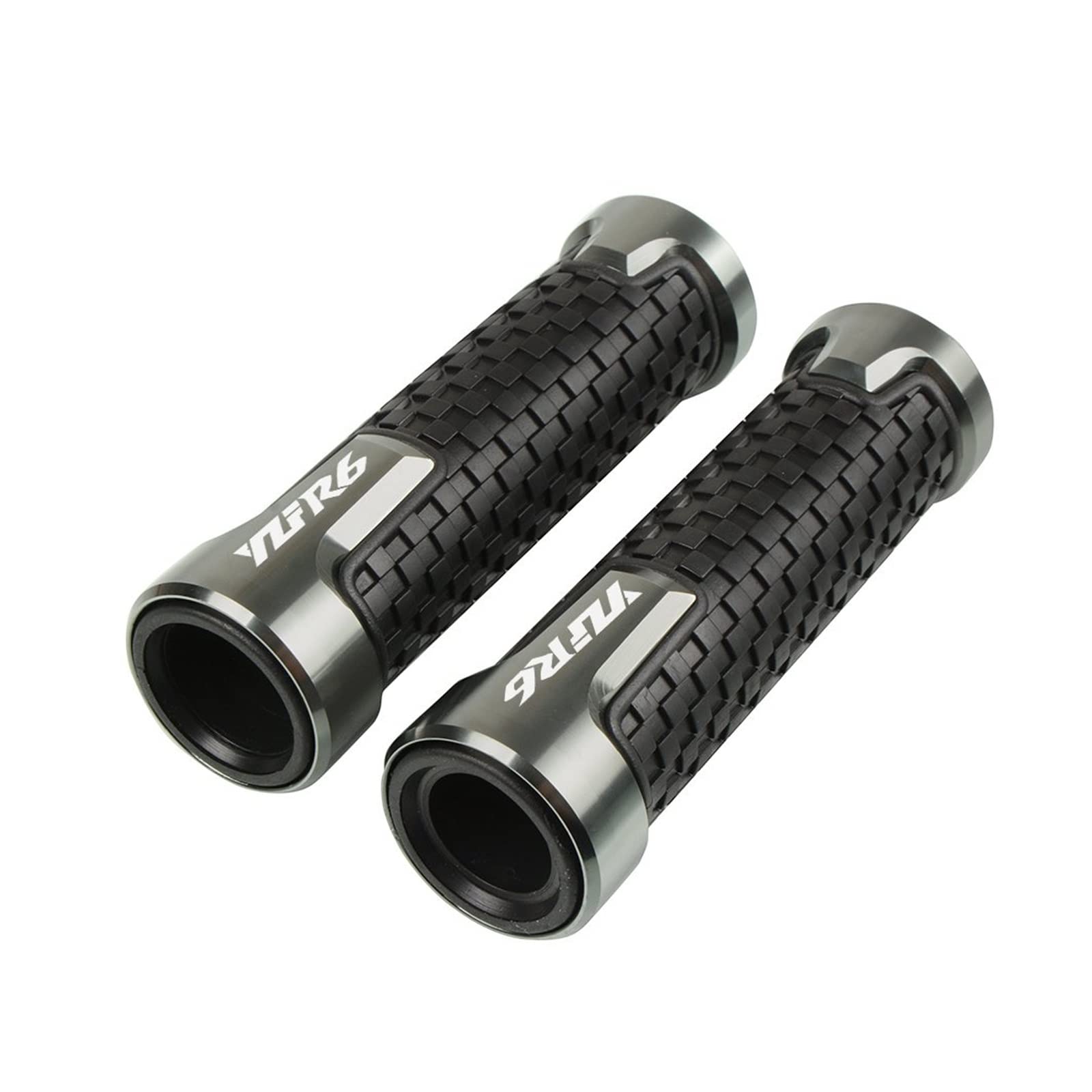 Poignées de moto 7/8 22mm et couvre-guidon racing gris pour moto YZF R6 1999-2019