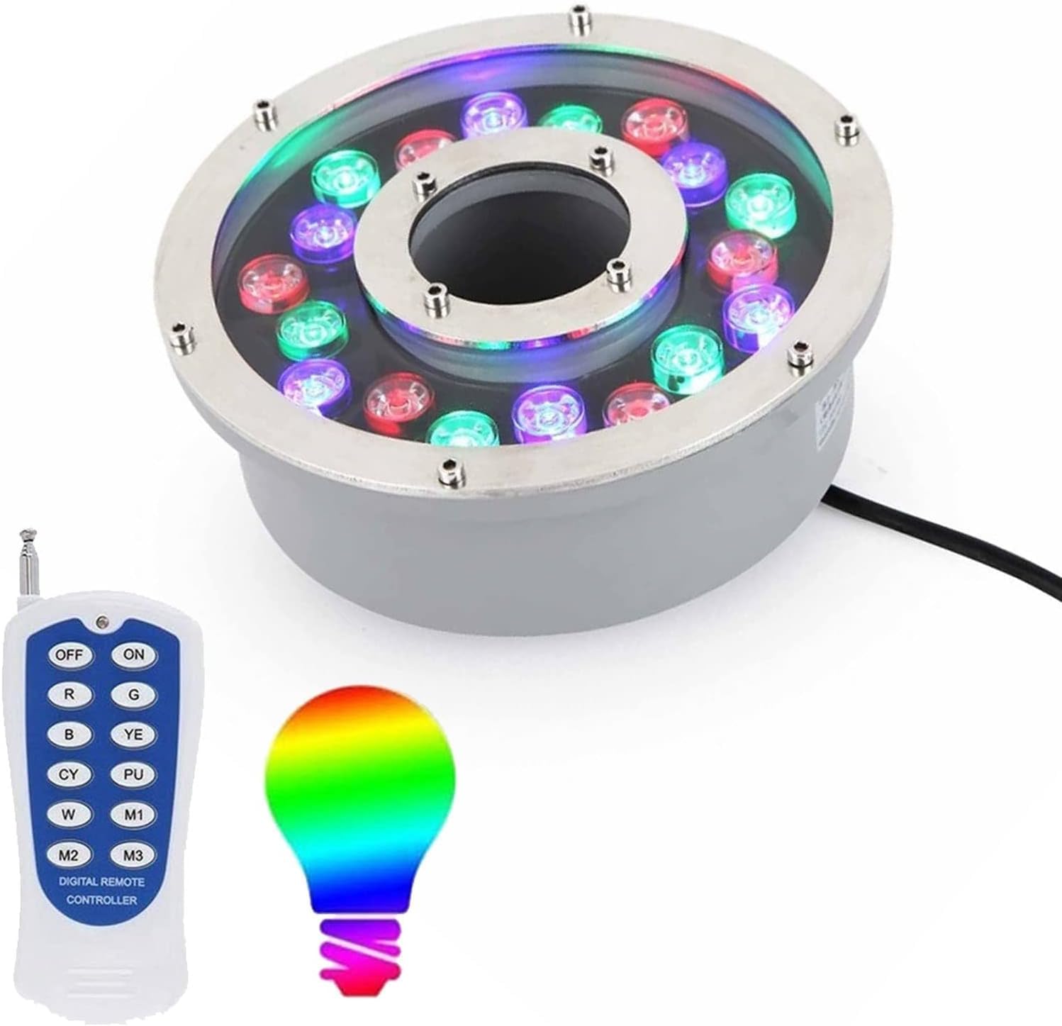 Fontaine sous-marine led avec télécommande RF pour un contrôle RGB à distance