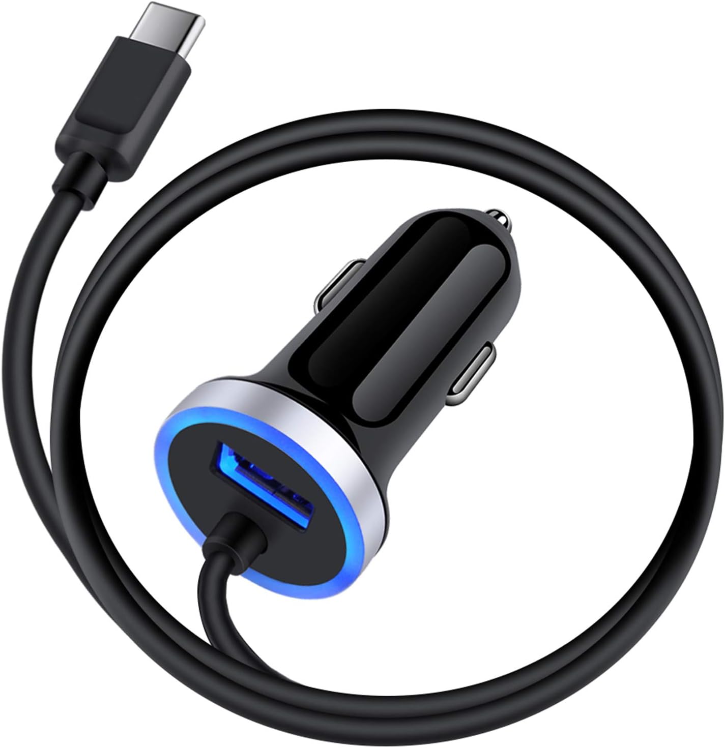 USB C Car Charger, 3.4A Fast Charging Car Charger for