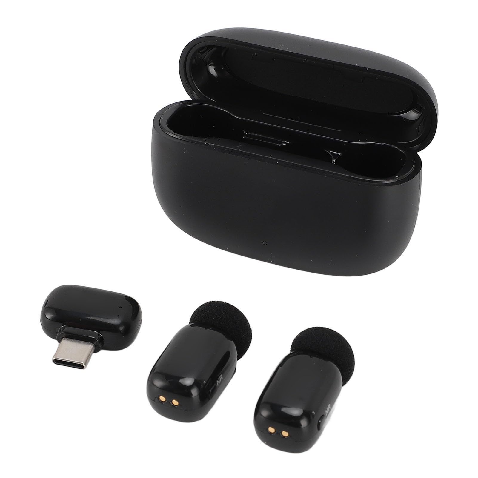 Bezprzewodowy Mikrofon Krawatowy do Telefonu z Systemem Android, Typ C. Czysty Dźwięk z redukcją szumów. Przenośny Mikrofon Typu Plug-play z Klipsem na Klapie do Rozmów