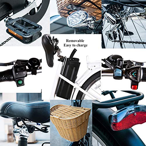 image for Santa Electric Bike 6-Speed-Gear City E-Bike with 26