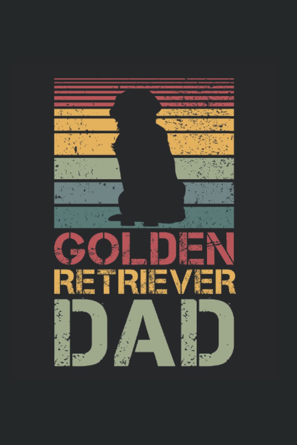 Golden retriever Dad: Ruled Notebook dog Diary Gift Idea vintage