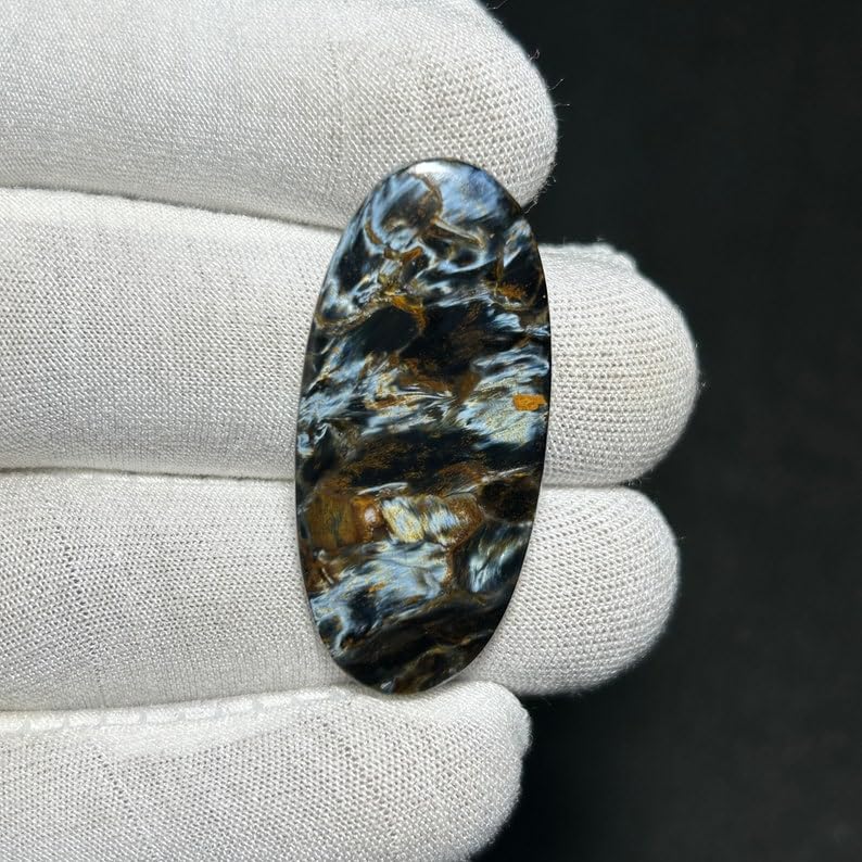Piétersite naturelle cabochon ovale 40x18x3mm pour création de bijoux DIY - 2
