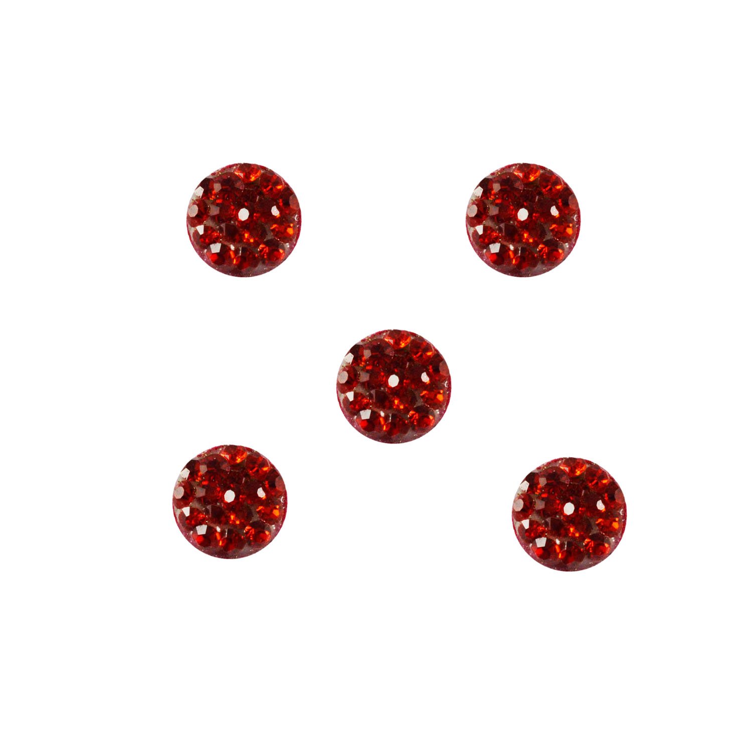 vidhya kangan Women's Fabric Stone Studd Cotton Bindi - Man518 (Red)-picture-14