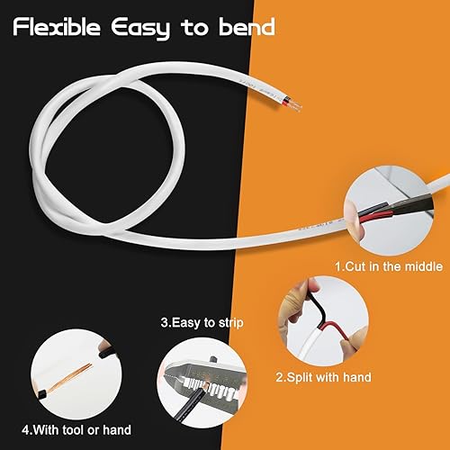 Miniatura 4 de Askcable Cable eléctrico de 182 AWG de 100 pies, calibre 18, 100 pies, 2 conductores, cable de altavoz, cable de altavoz, cable de altavoz