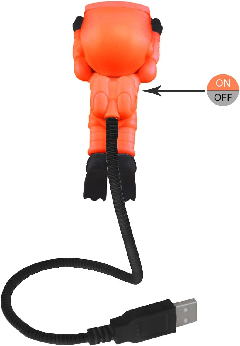 USB Reading Light with LED Bright Lamp and Flexible Gooseneck - Cute Scuba Diver No Batteries Needed PC & Mac Compatible 360 Degree Adjustable Cord Portable
