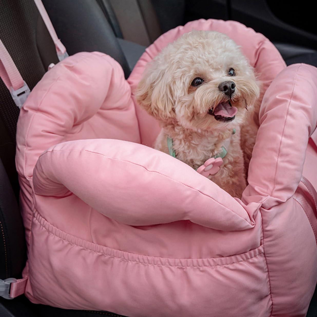 Amazon | [JUI3N] 犬 車 ドライブボックス ピンク 犬用ブースター カー