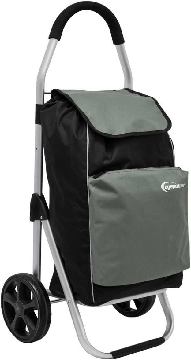 EYEPOWER foldable Shopping Trolley 100x43x38cm 52L with cool compartment Grey